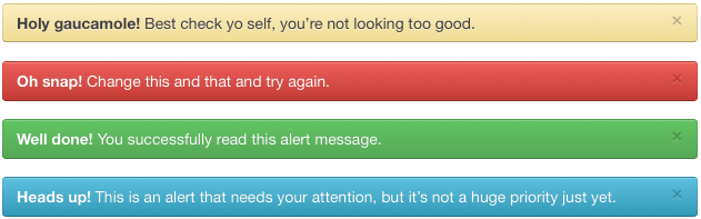use distinct alert messages