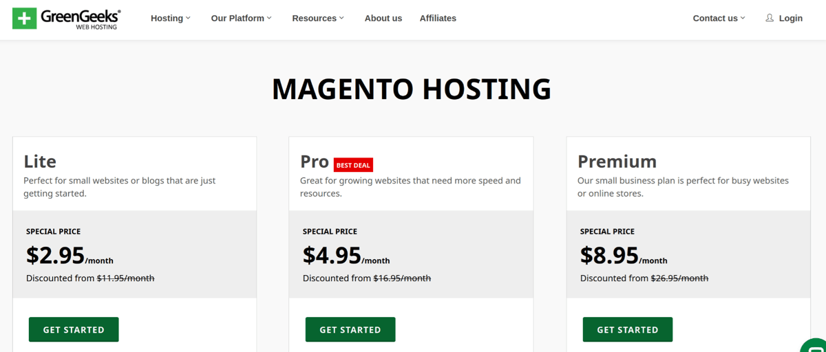 greengeeks magento hosting services