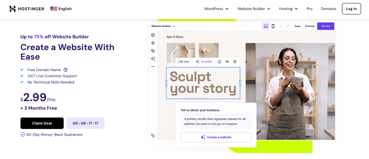 hostinger website builder