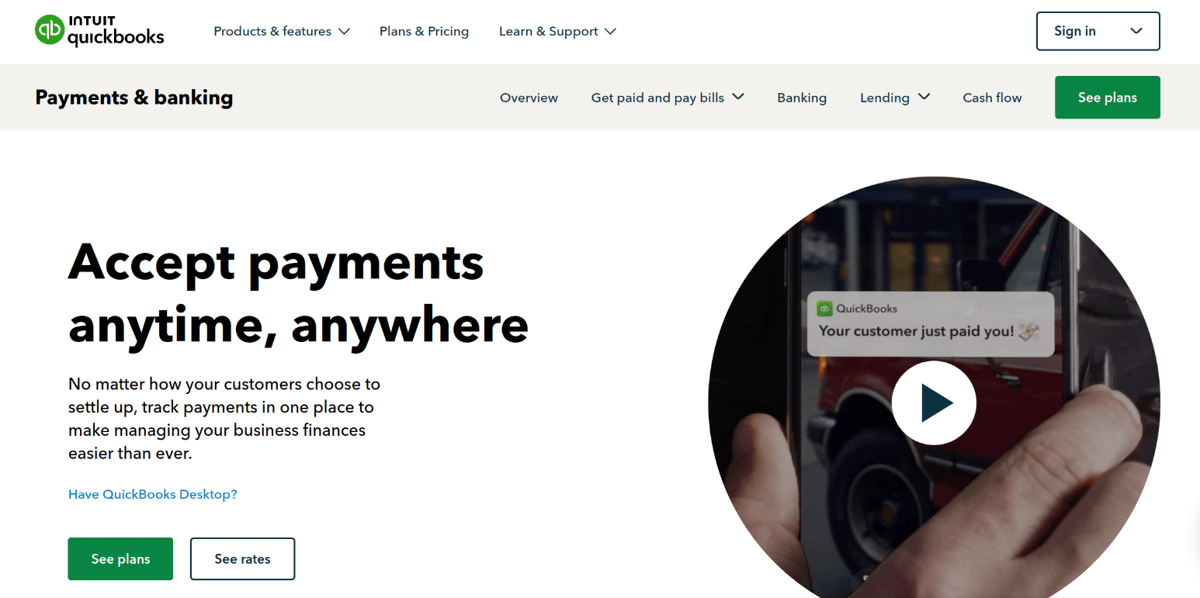 quickbooks payment transfer
