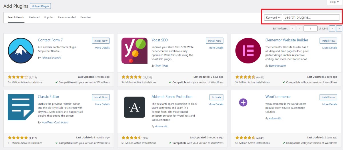 search your desired plugin