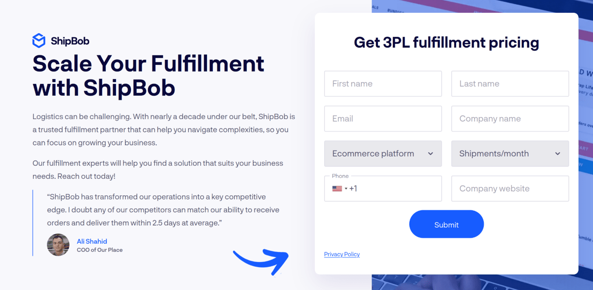 shipbob ecommerce fulfillment services