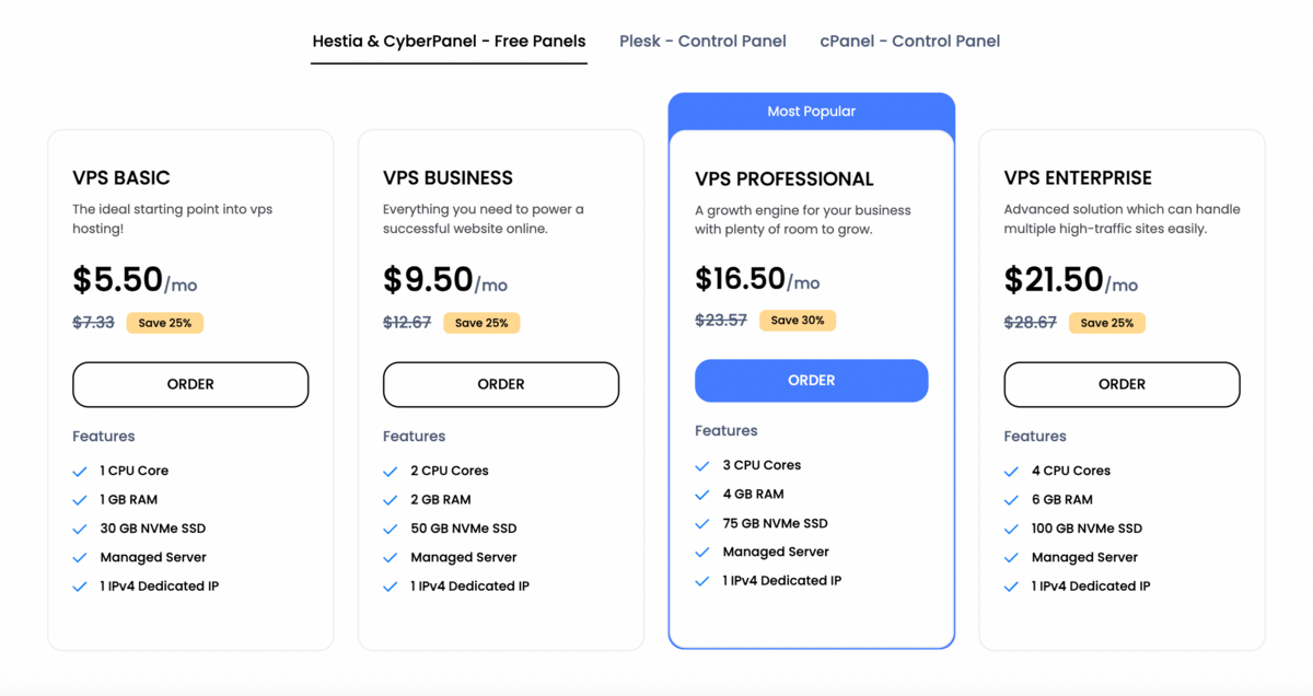 vps professional