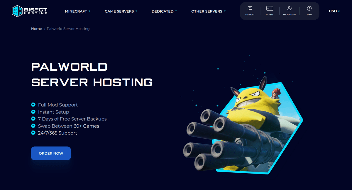 bisecthosting palworld server hosting