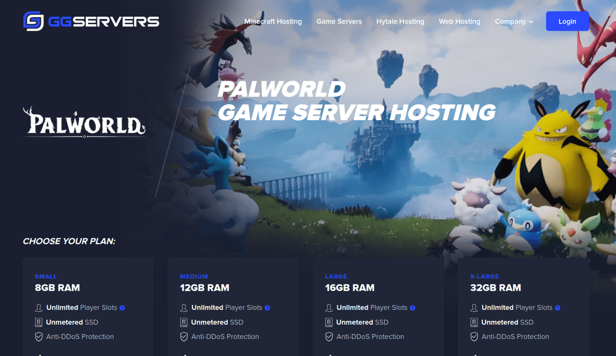 ggservers palworld server hosting
