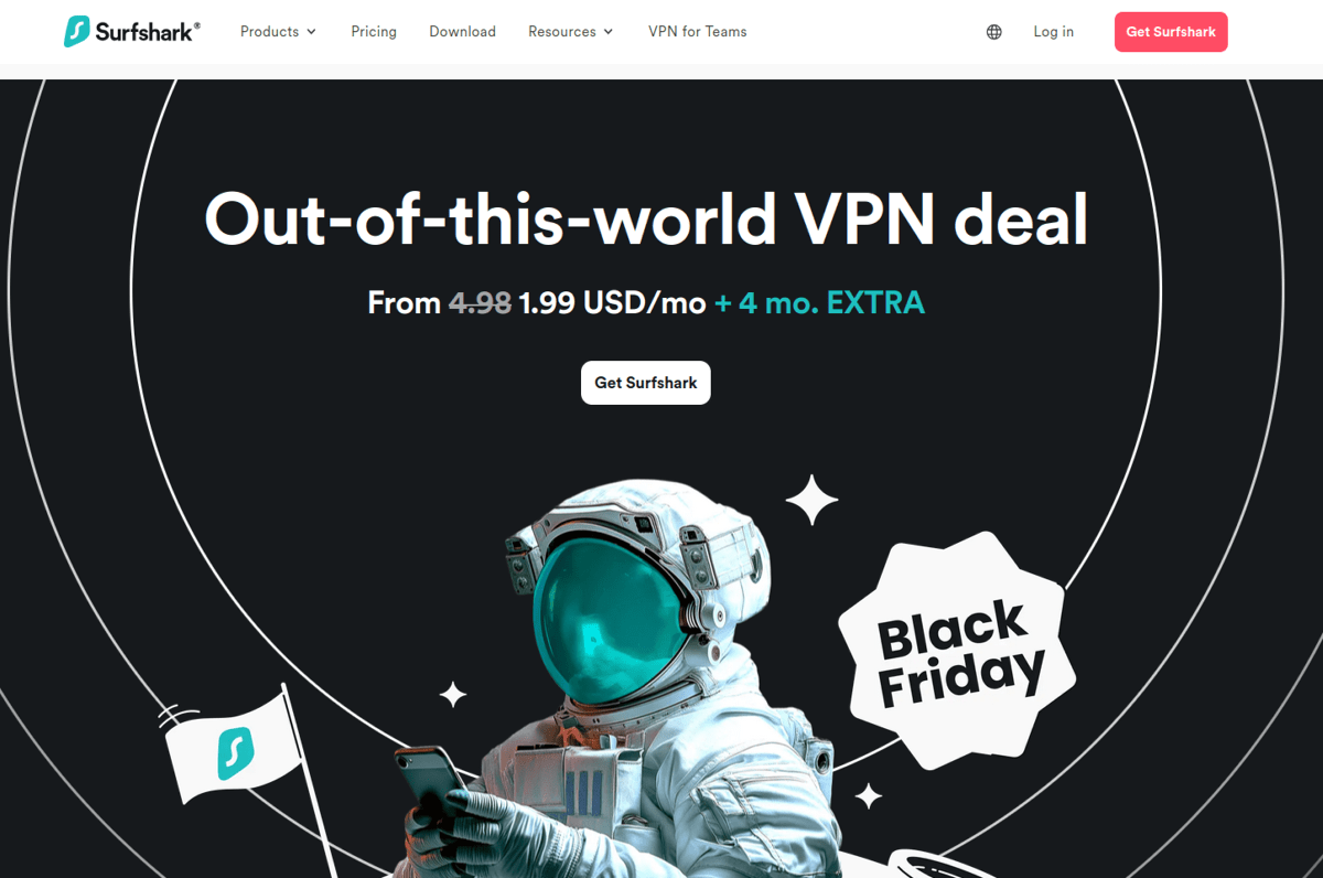 surfshark Cyber Monday sale 2024