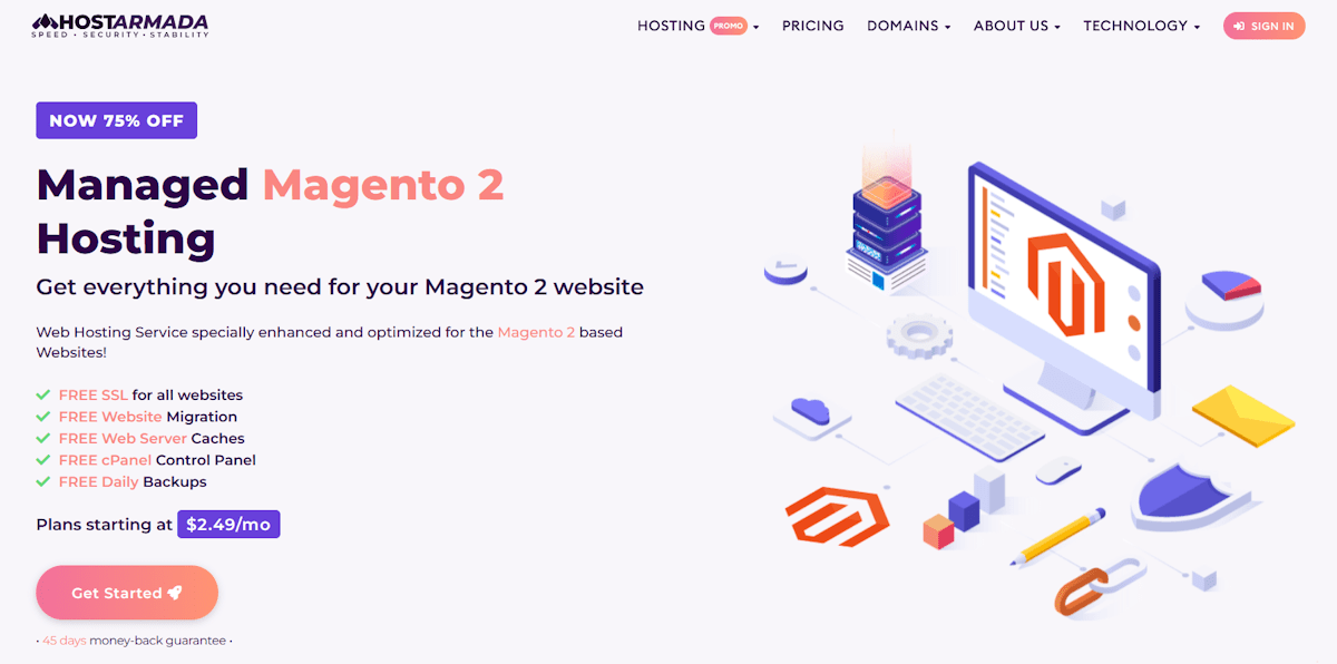 hostarmada magento hosting