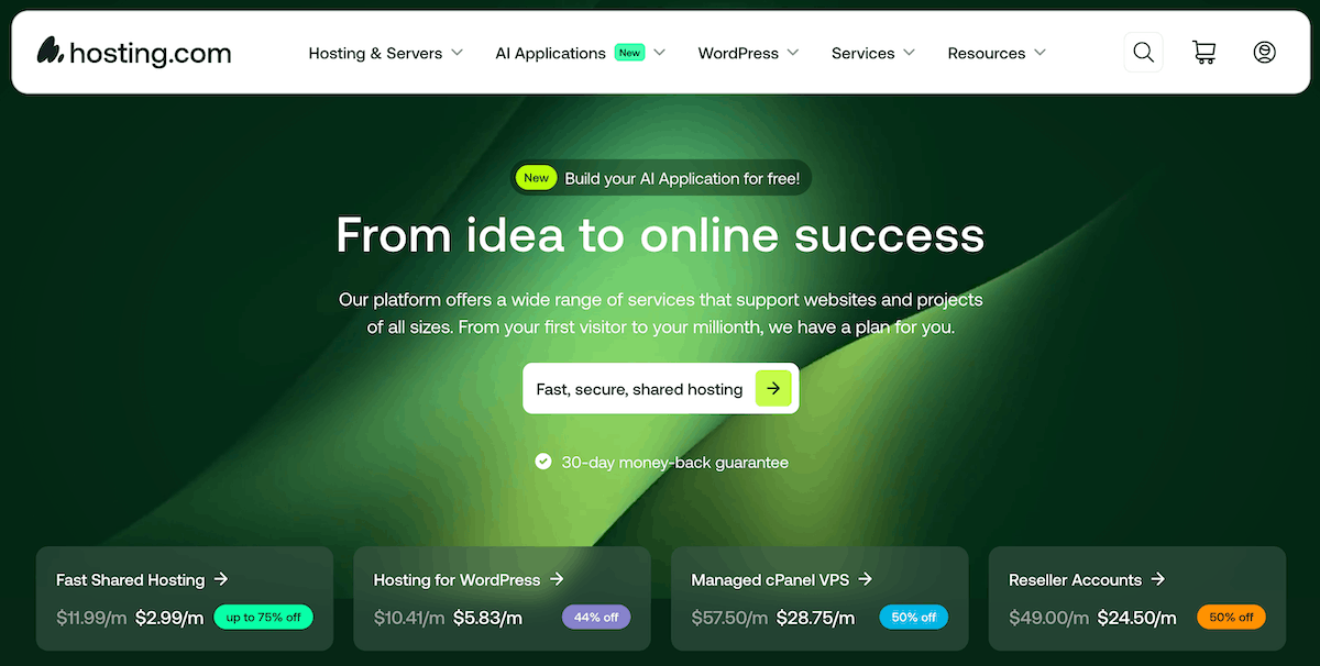 Hosting.com web host services
