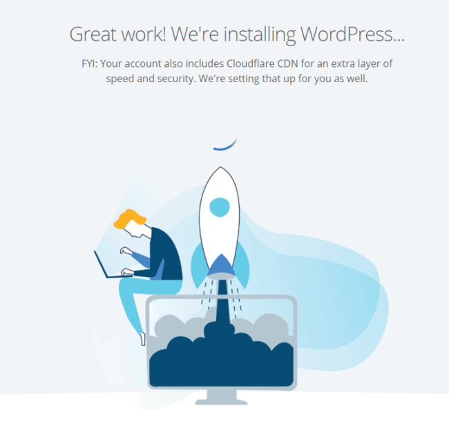 bluehost installs wordpress with cloudflare cdn