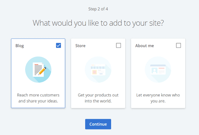 bluehost tailor website making according to usage