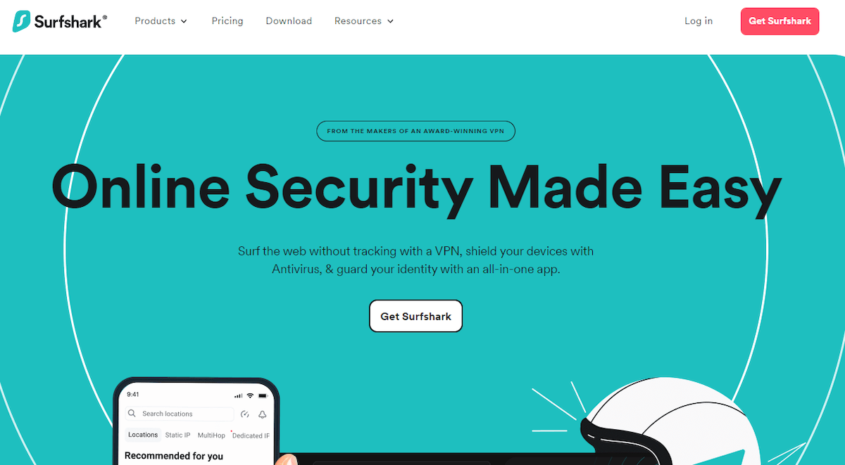 surfshark homepage