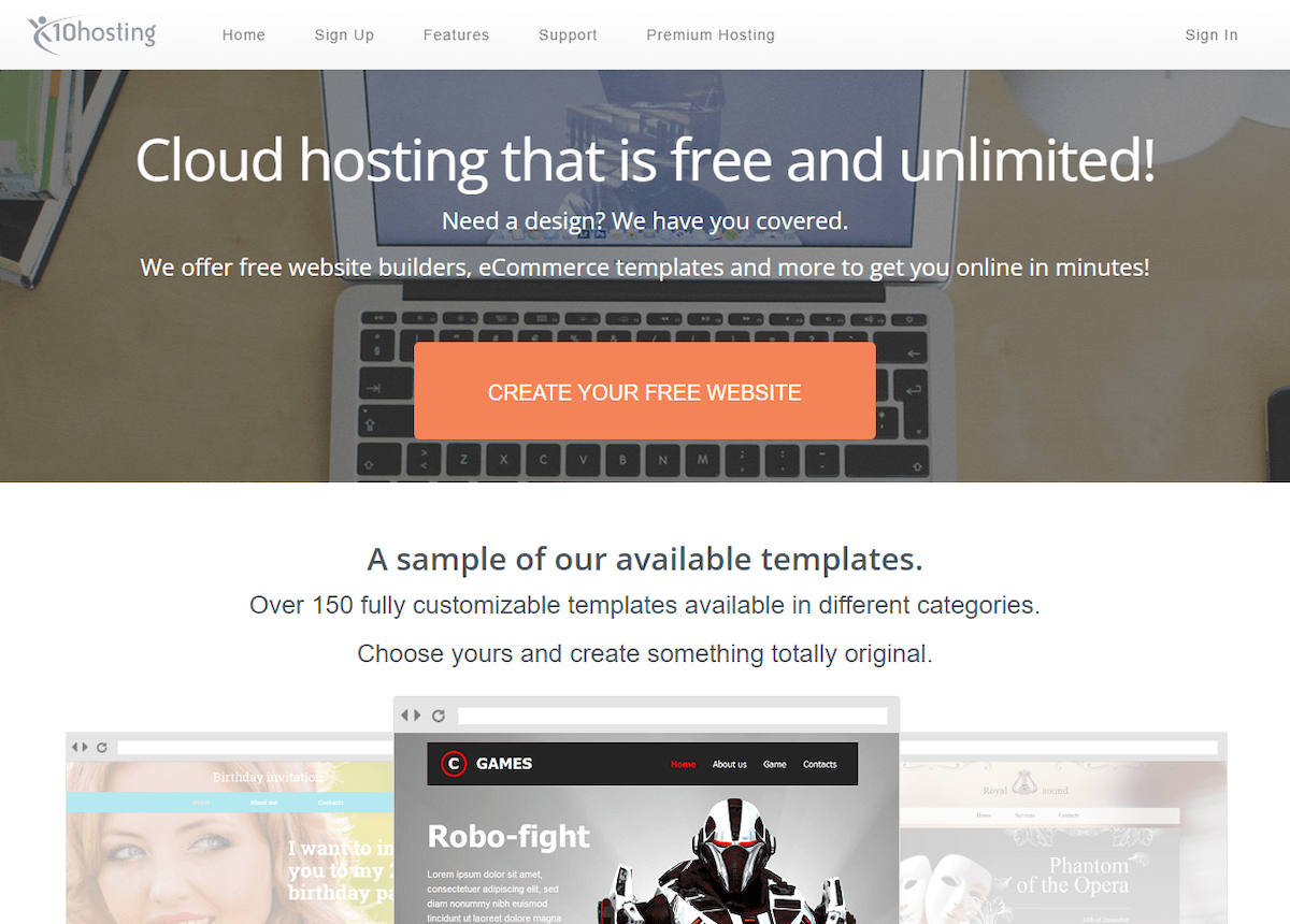 x10hosting free web hosting