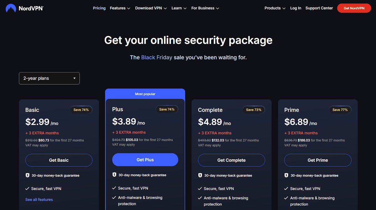 ข้อเสนอ NordVPN Black Friday 2025