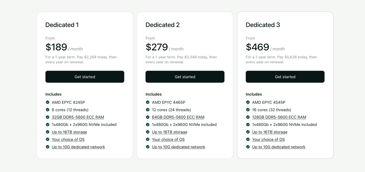 hostingdotcom dedicated unmanaged hosting