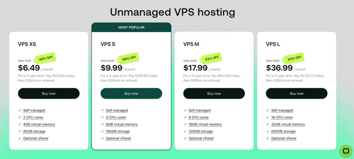 hostingdotcom unmanaged vps hosting