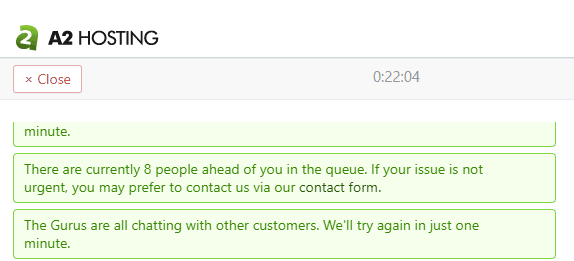 a2 hosting support slow