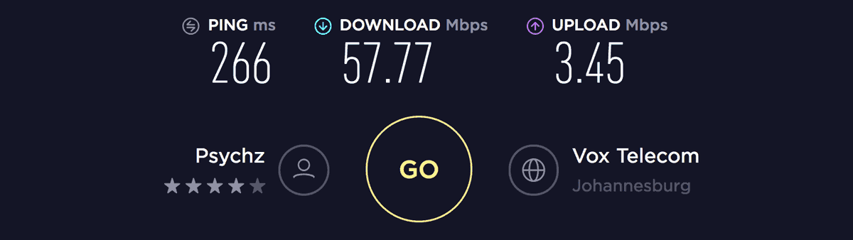 expressvpn connection speed with south africa server