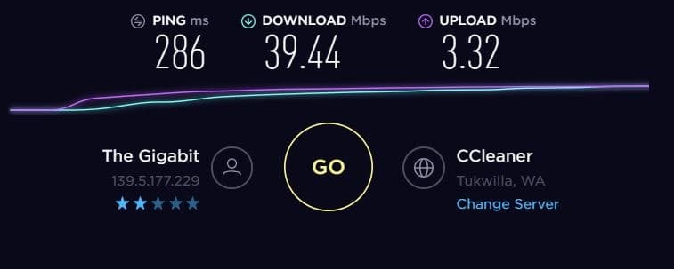 nordvpn connection speed with united states server