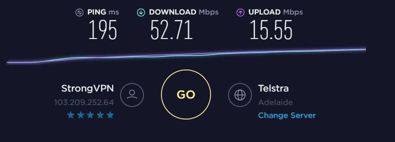 ipvanish connection speed with australia server