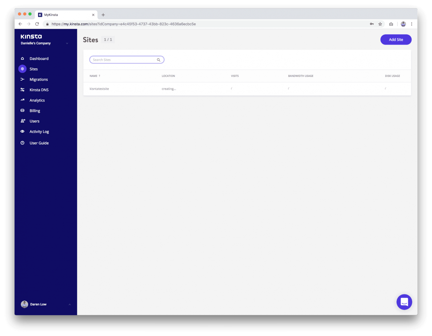 kinsta customer portal features