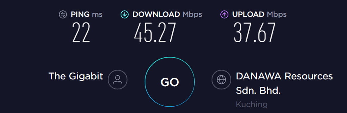 surfshark speed test Malaysia