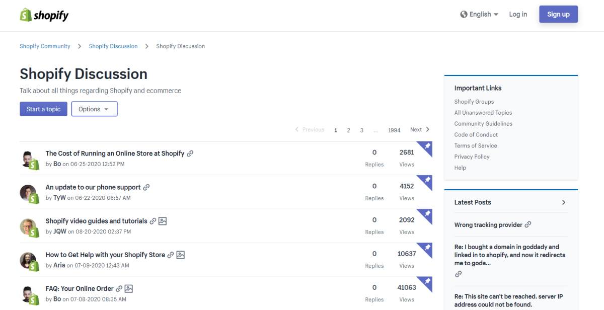 shopify community support