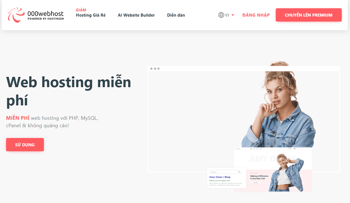 000webhost web hosting miễn phí