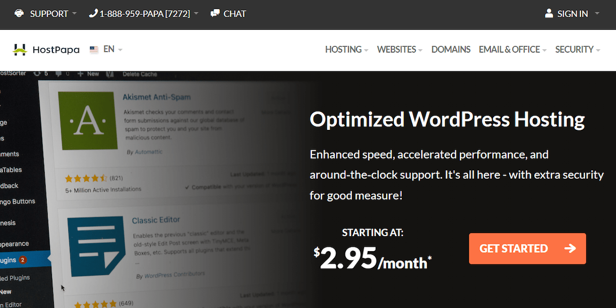hostpapa wordpress hosting