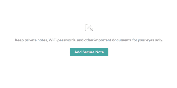 nordpass has secure note feature