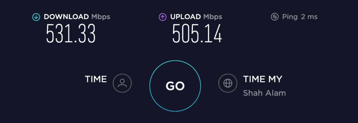 baseline speed test without vpn connection