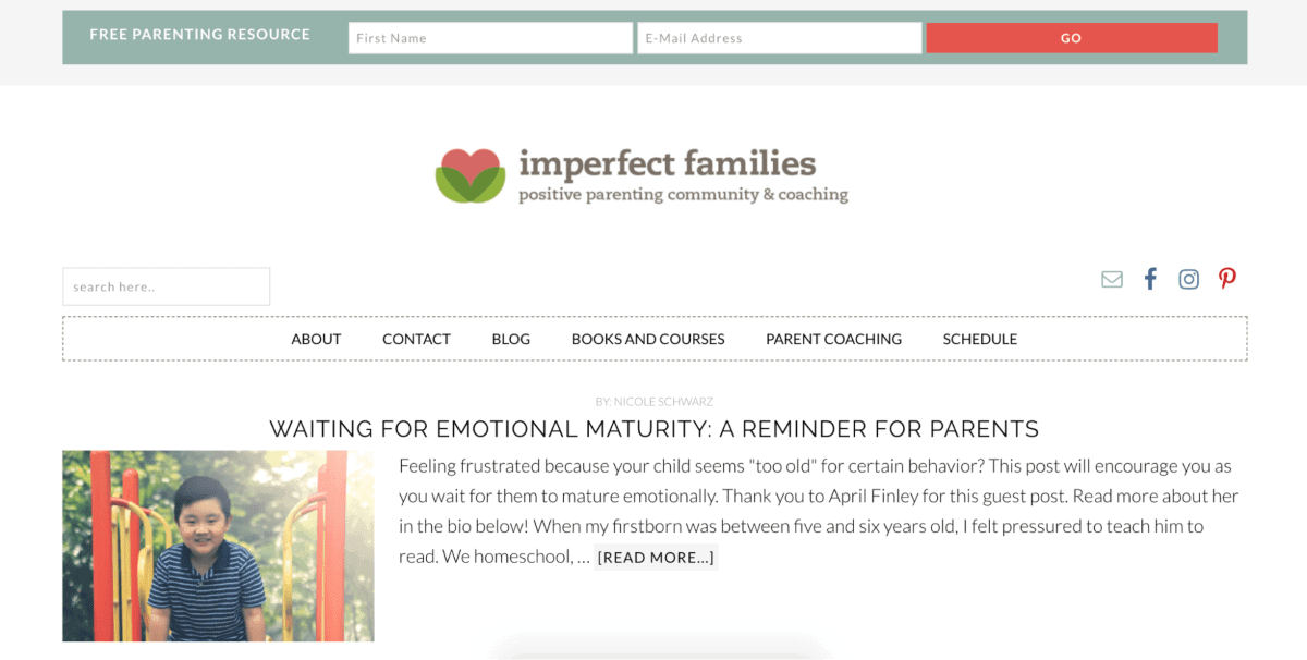 imperfect families homepage