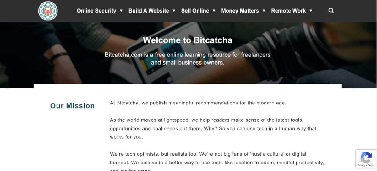 Bitcatcha About Us page