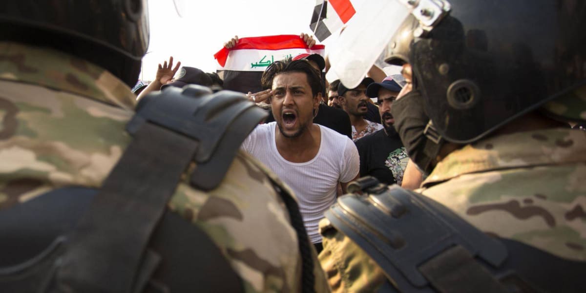 protest in Iraq