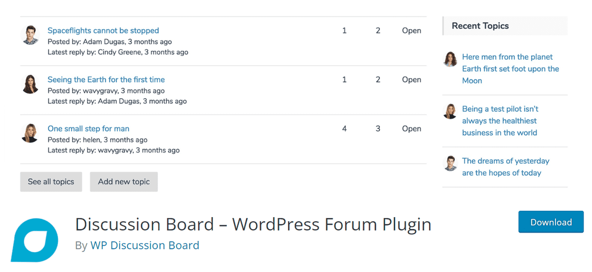 Discussion Board plugin