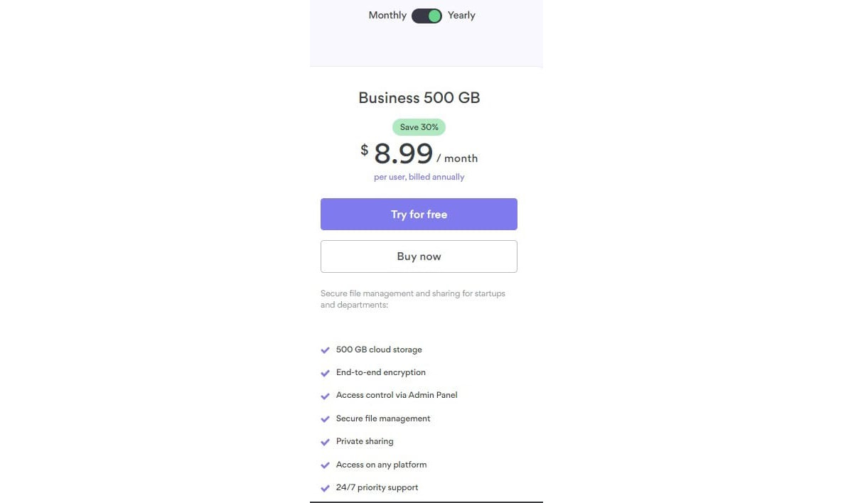 business 500GB yearly