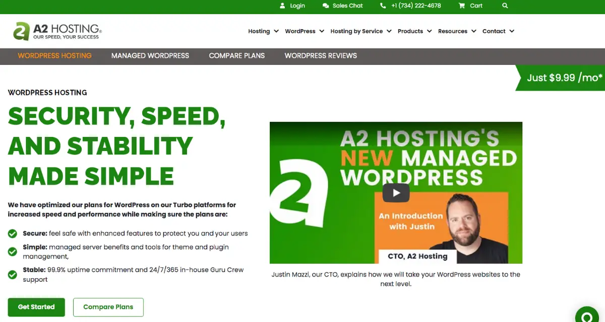 a2 hosting wordpress hosting