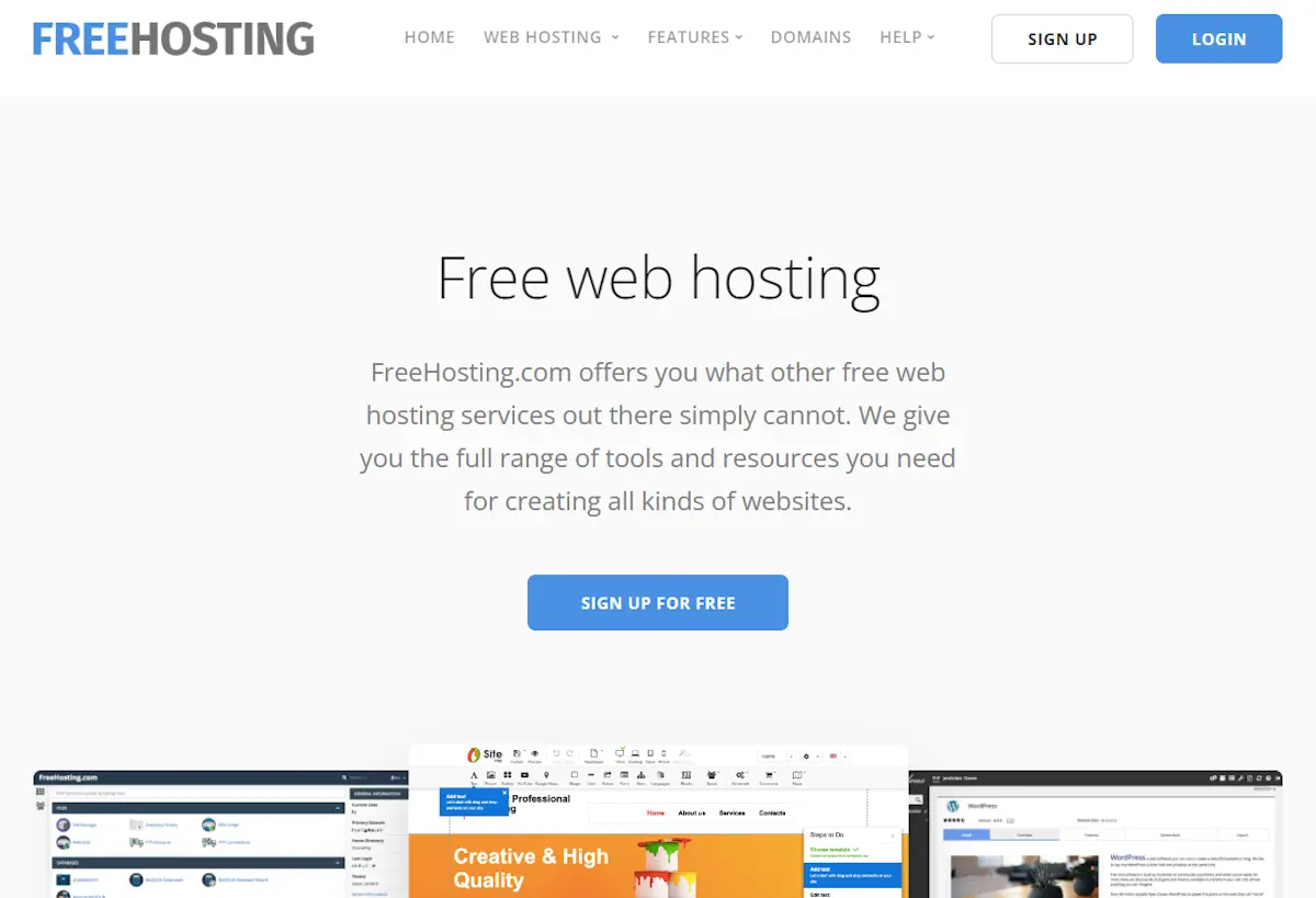 freehosting free wordpress hosting