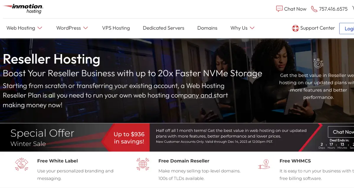 inmotion hosting cheap reseller hosting
