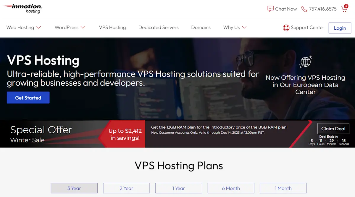 inmotion hosting managed vps hosting