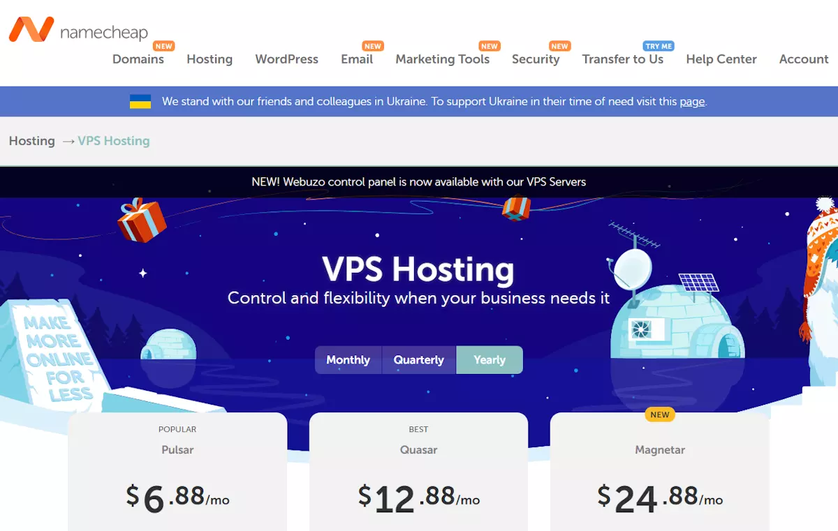 namecheap unmanaged vps hosting