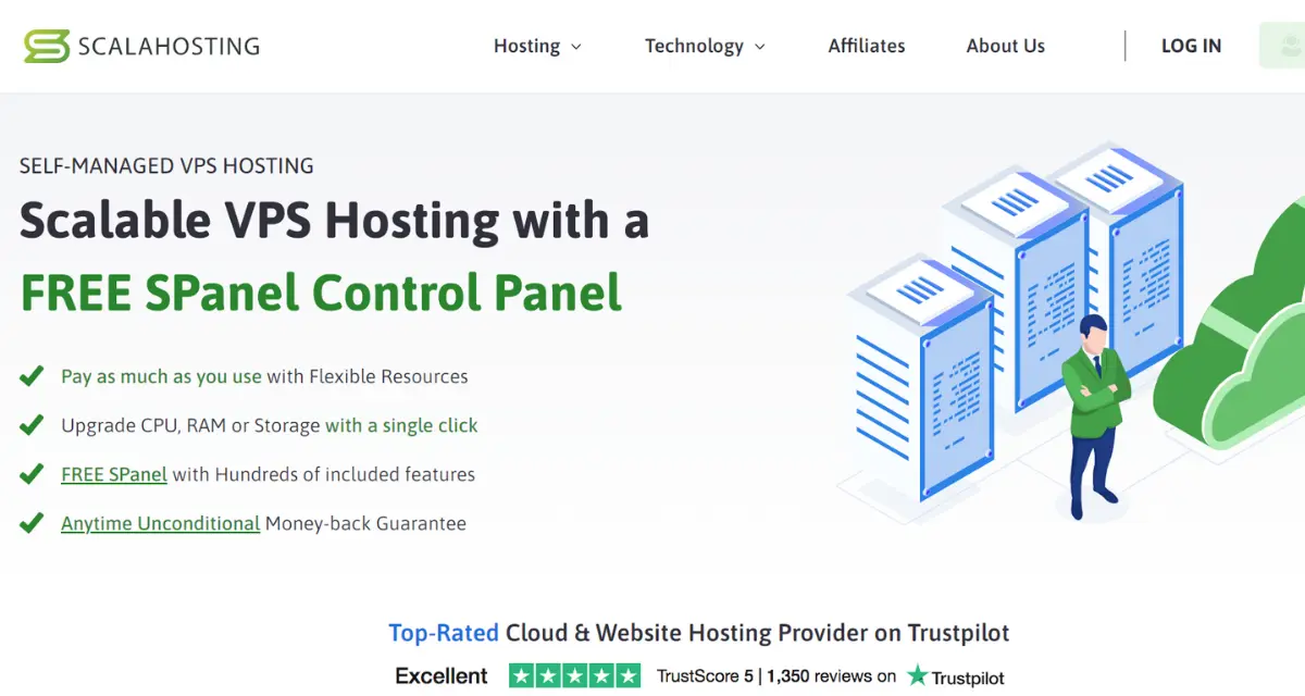 scalahosting unmanaged vps hosting