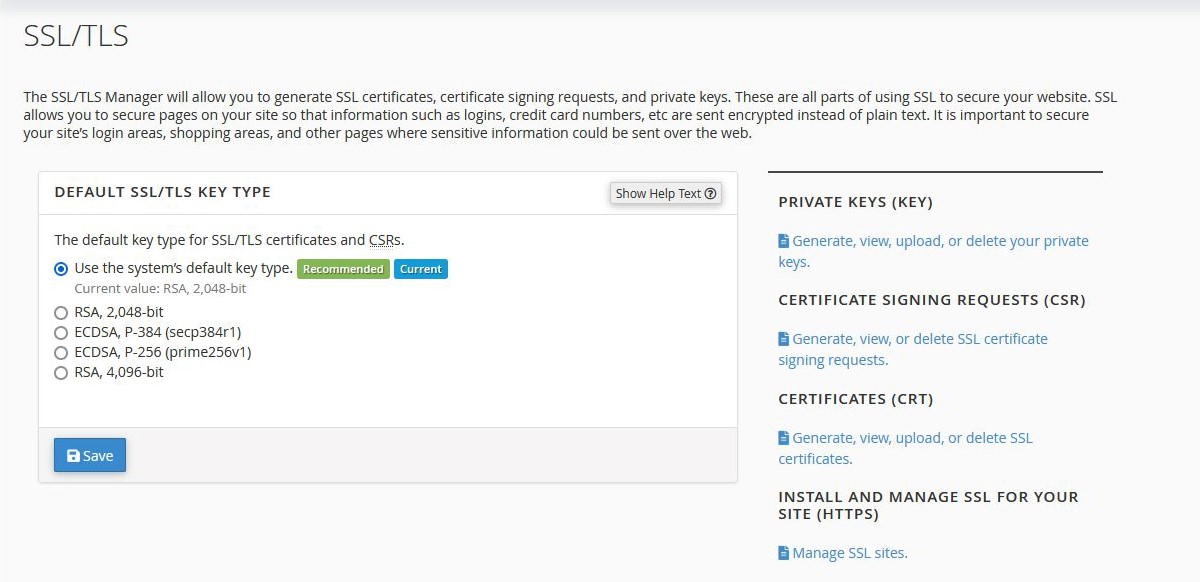 a2 hosting click save to install ssl
