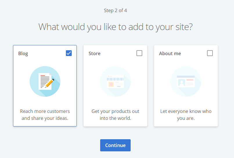 bluehost tailor website making according to type and usage