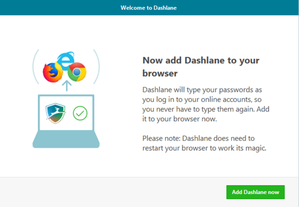 dashlane add browser extension