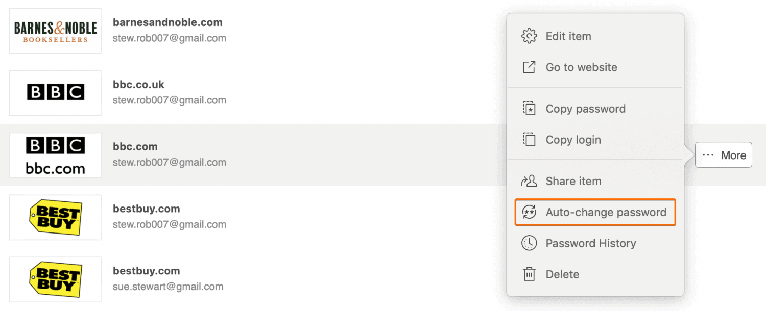 dashlane auto password changer
