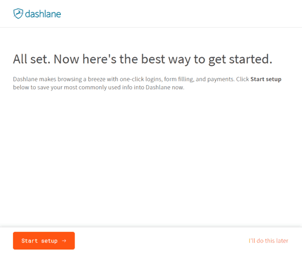 dashlane setup