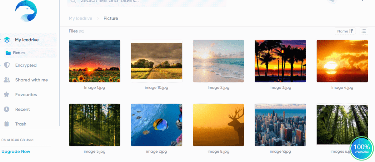 icedrive web app