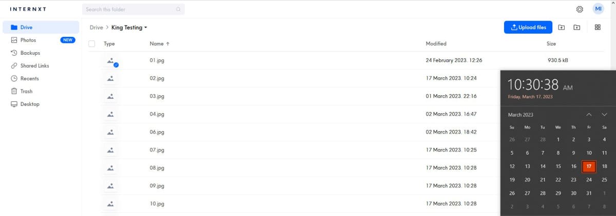 internxt slow upload due to security feature before