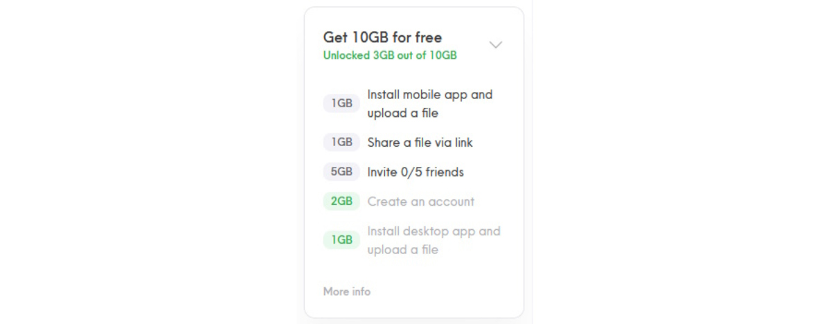 internxt unlock extra storage