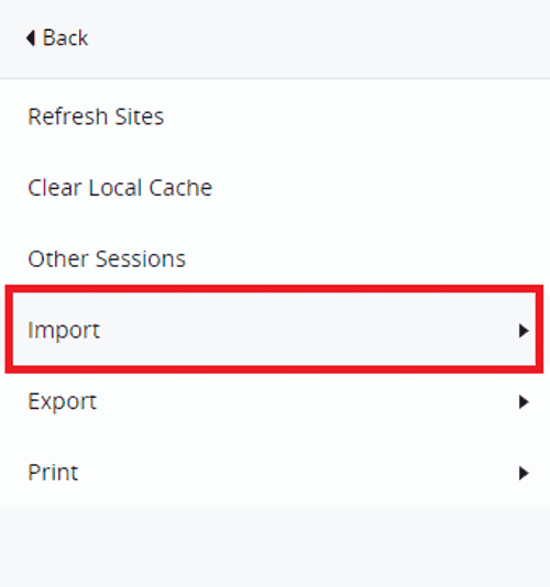 lastpass click import to access import database